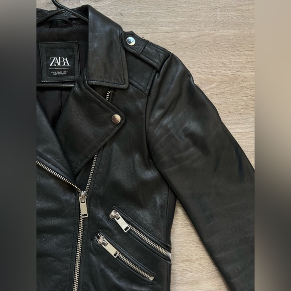 Genuine Leather Zara Biker Jacket - Picture 10 of 16